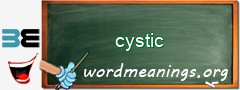 WordMeaning blackboard for cystic